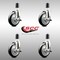 Service Caster 5 Inch 316SS Black Poly Swivel 1-1/2 Inch Expanding Stem Caster Set Brake SCC SCC-SS316EX20S514-PPUB-BLK-TLB-112-4 - alternate 4